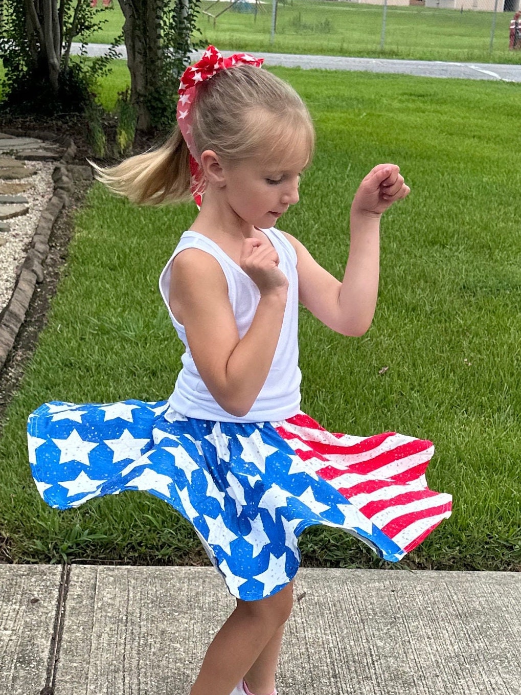 Stars and Stripes Twirl Skort