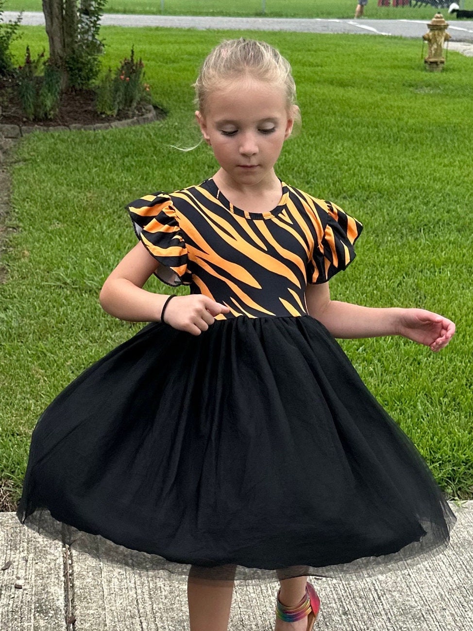 Tiger Stripes Tulle Dress