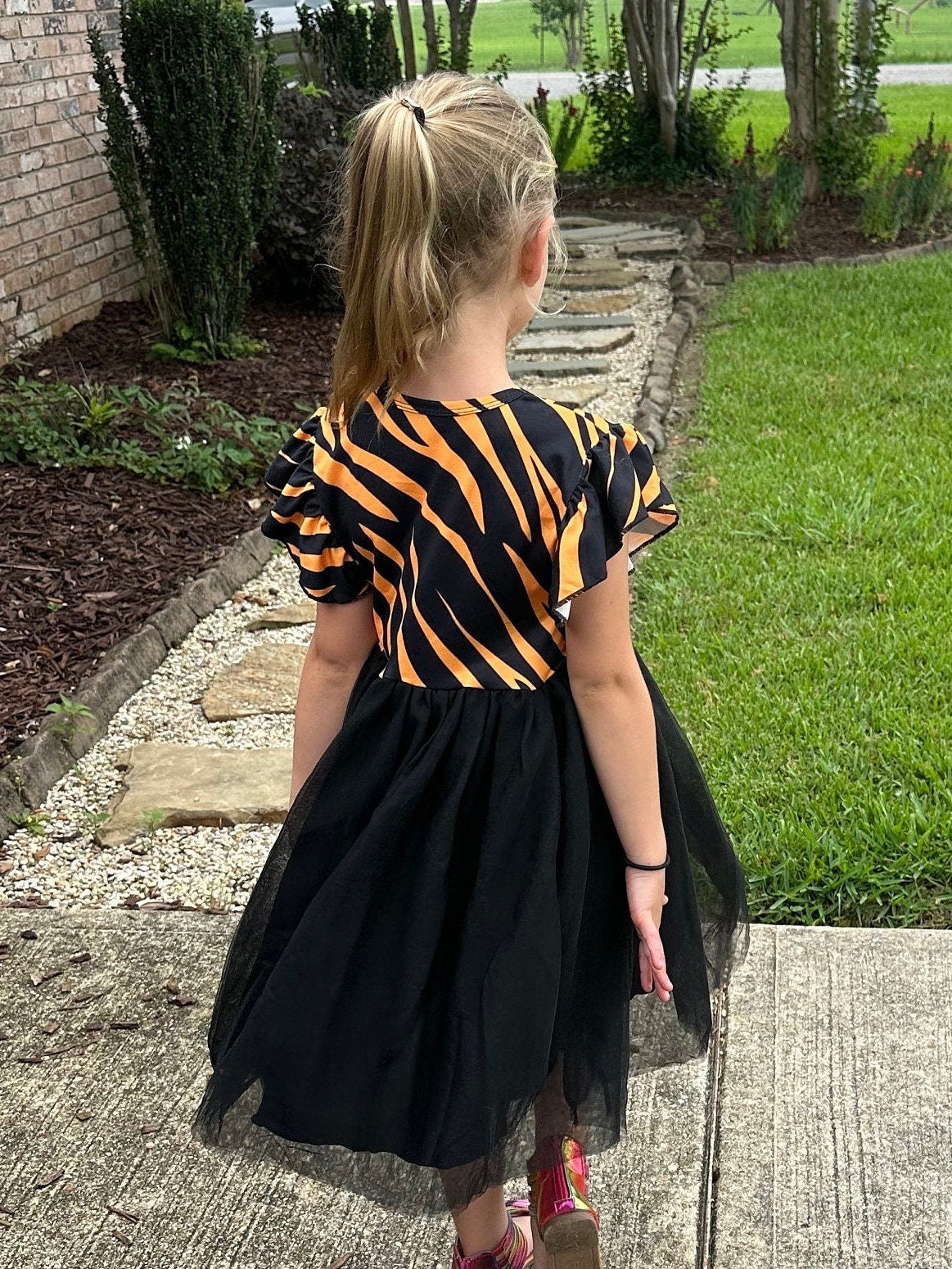 Tiger Stripes Tulle Dress