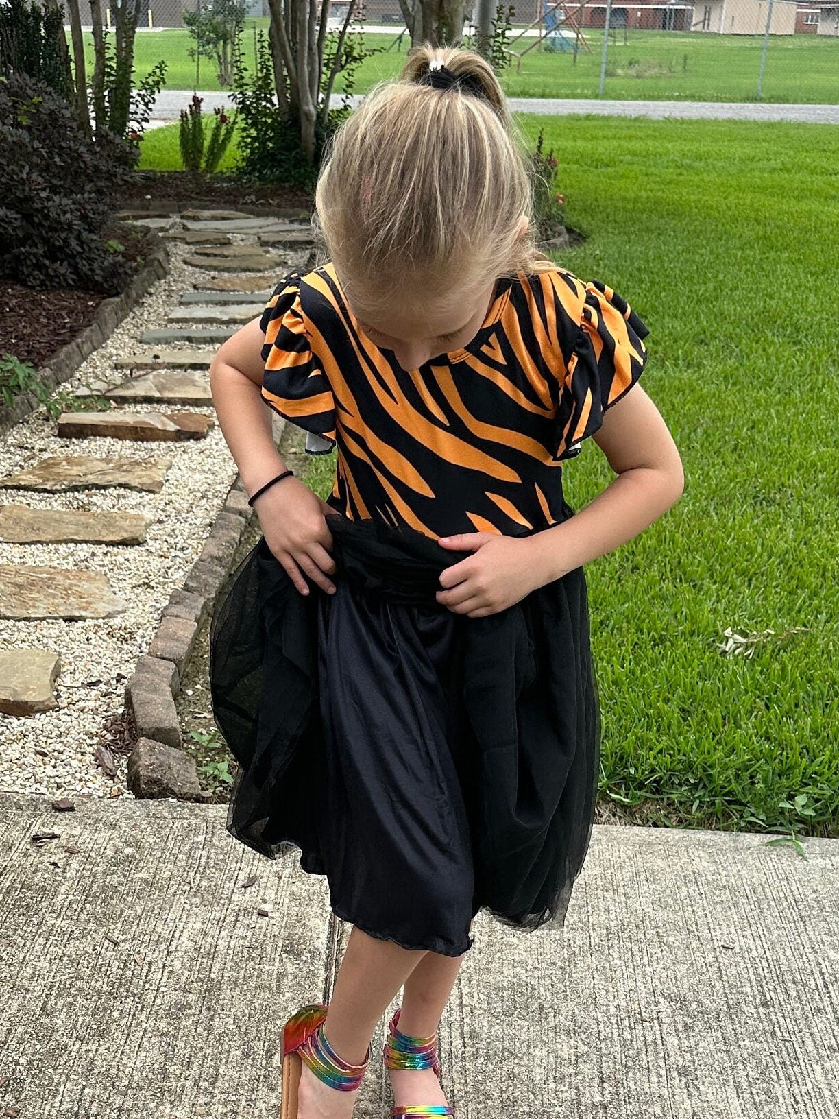 Tiger Stripes Tulle Dress