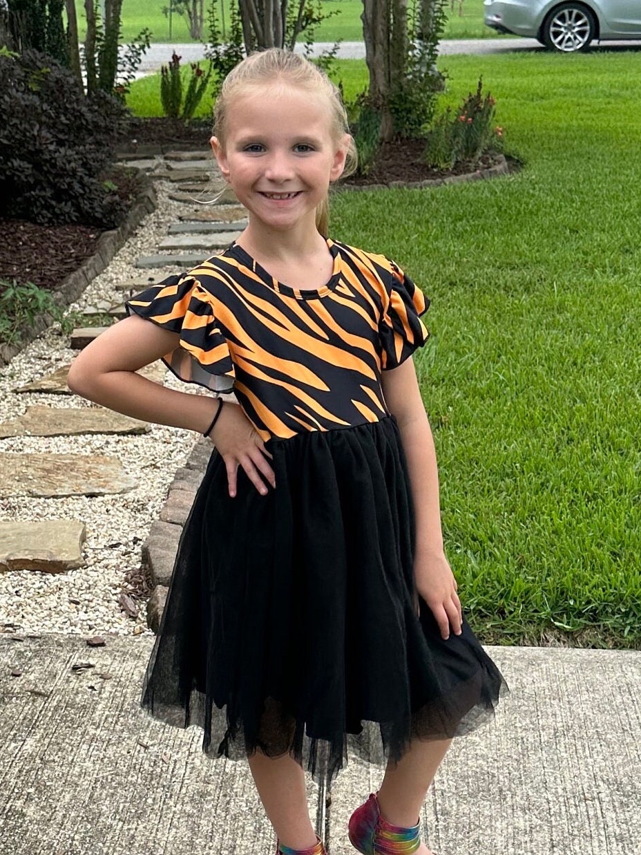 Tiger Stripes Tulle Dress