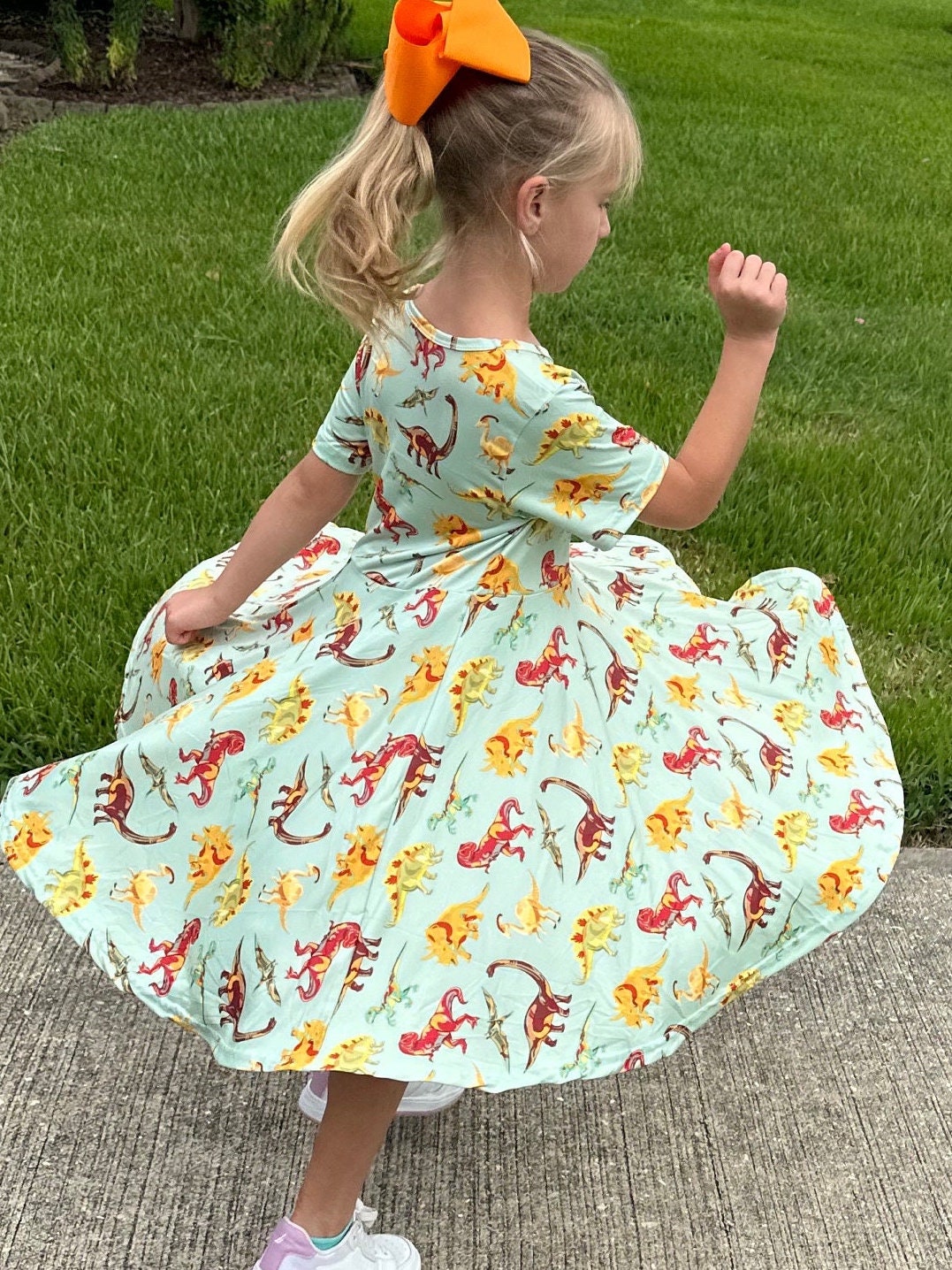 Dinosaur Twirl Dress With Shorts