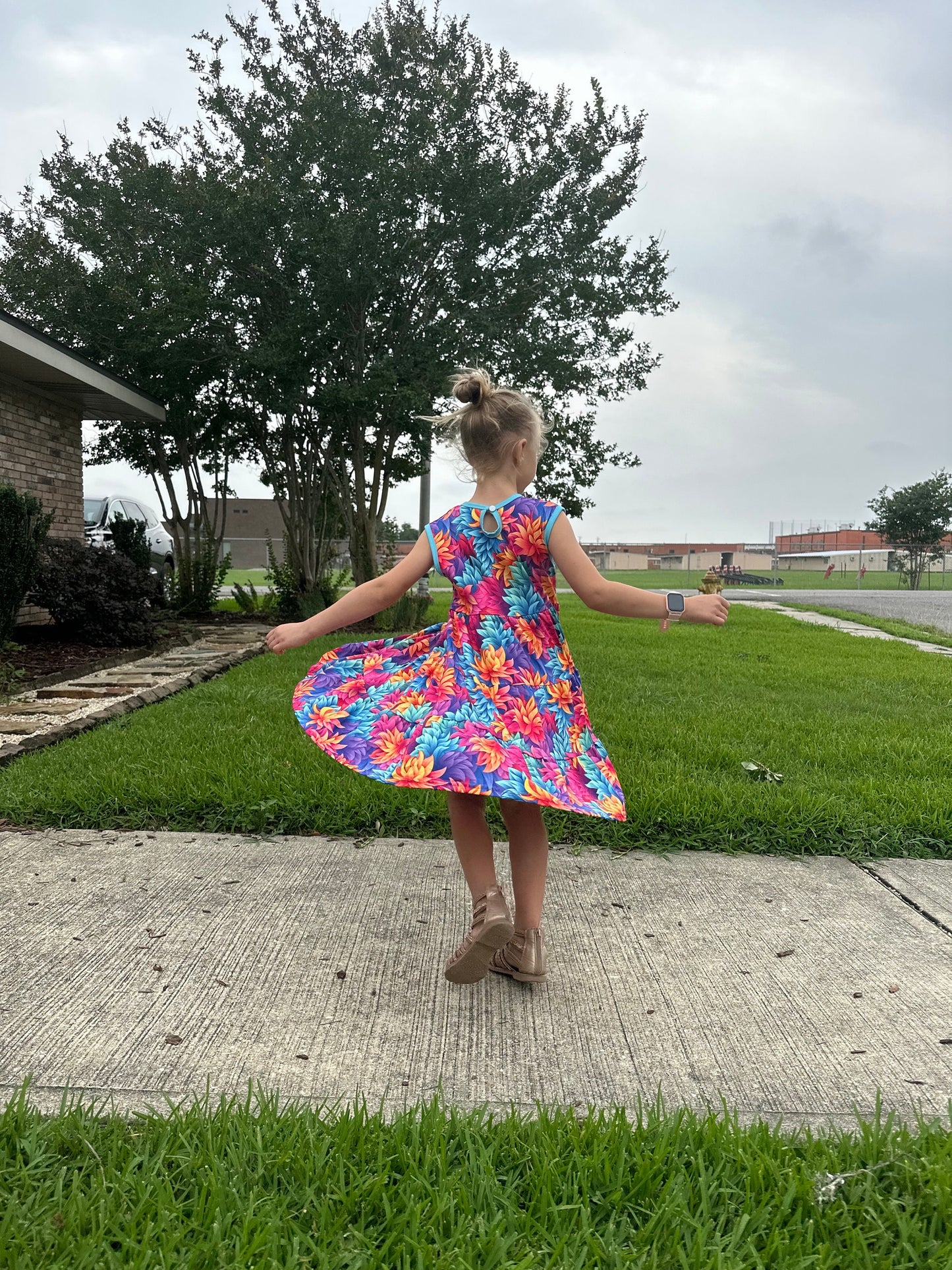 Floral Tiered Tank