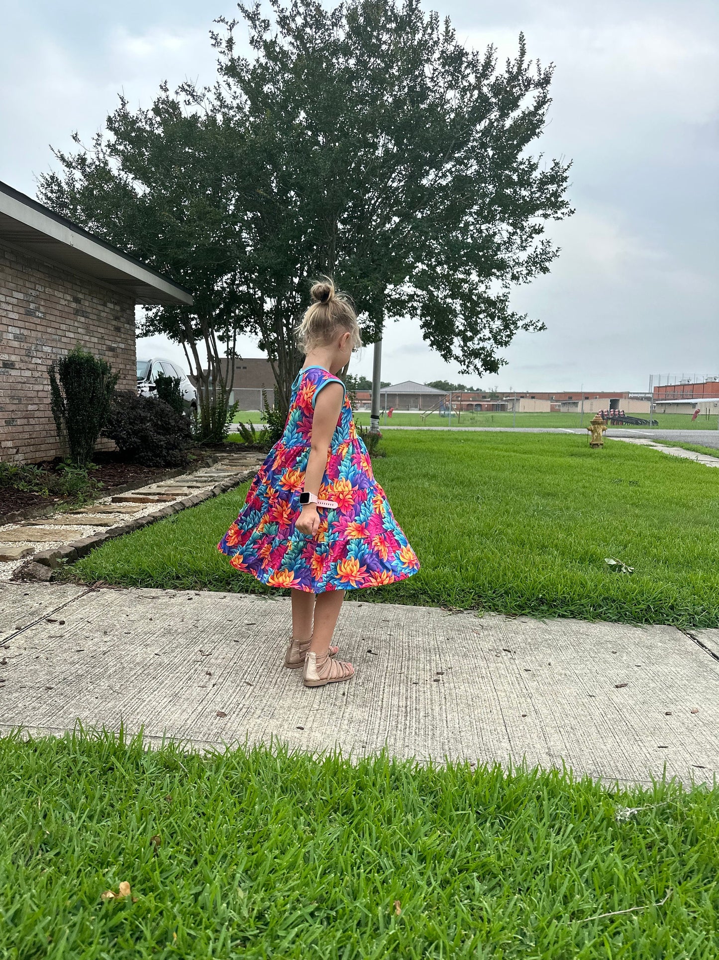 Floral Tiered Tank