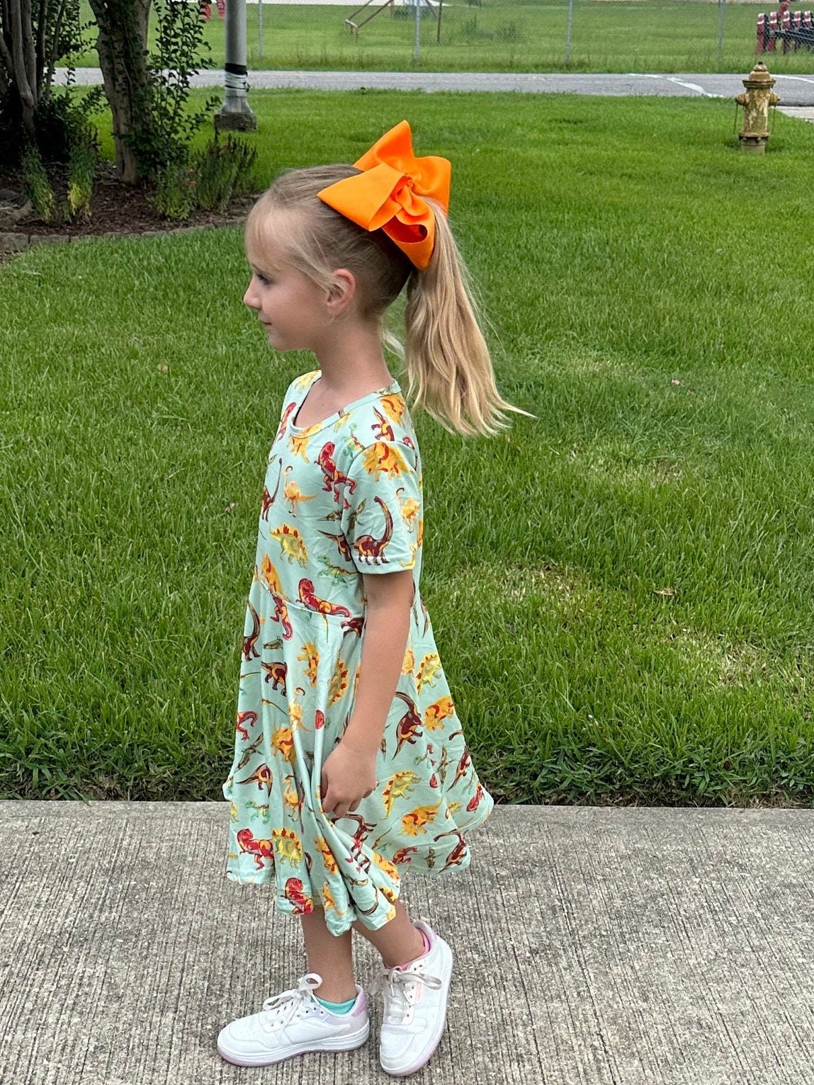 Dinosaur Twirl Dress With Shorts