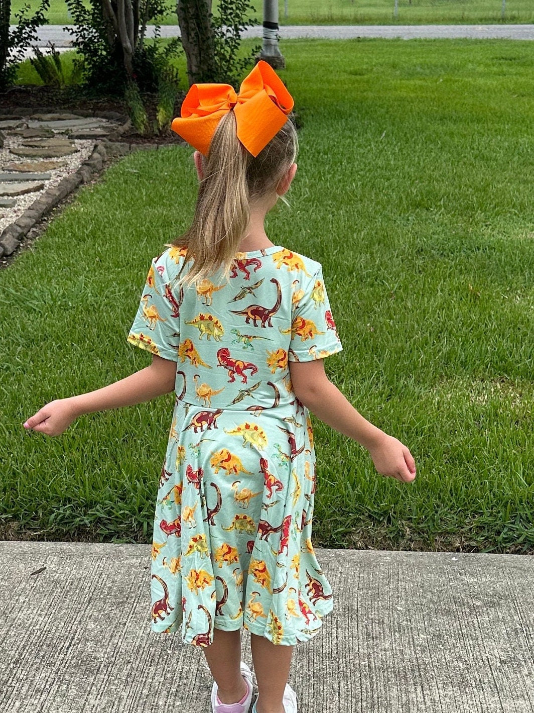 Dinosaur Twirl Dress With Shorts