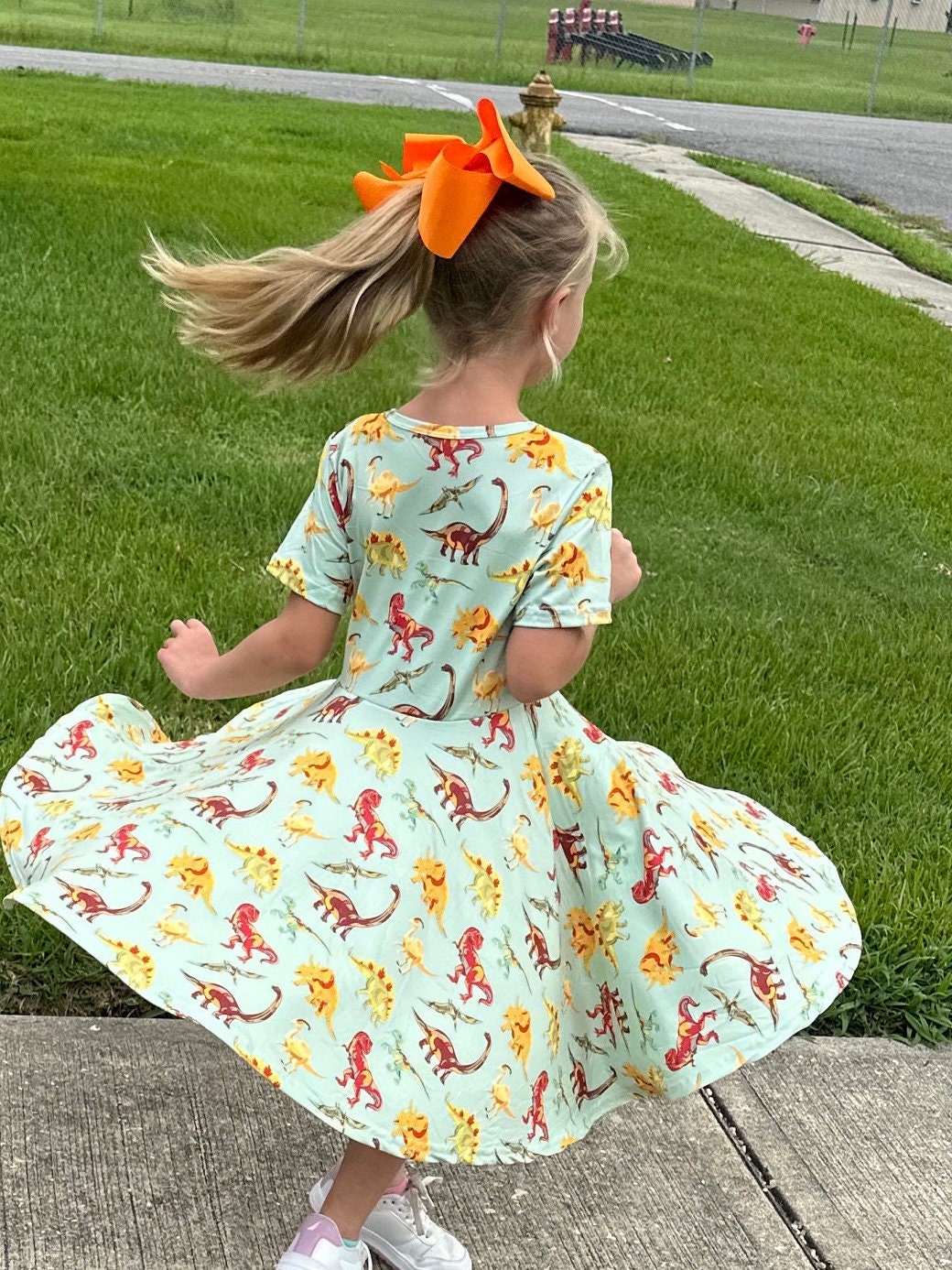 Dinosaur Twirl Dress With Shorts