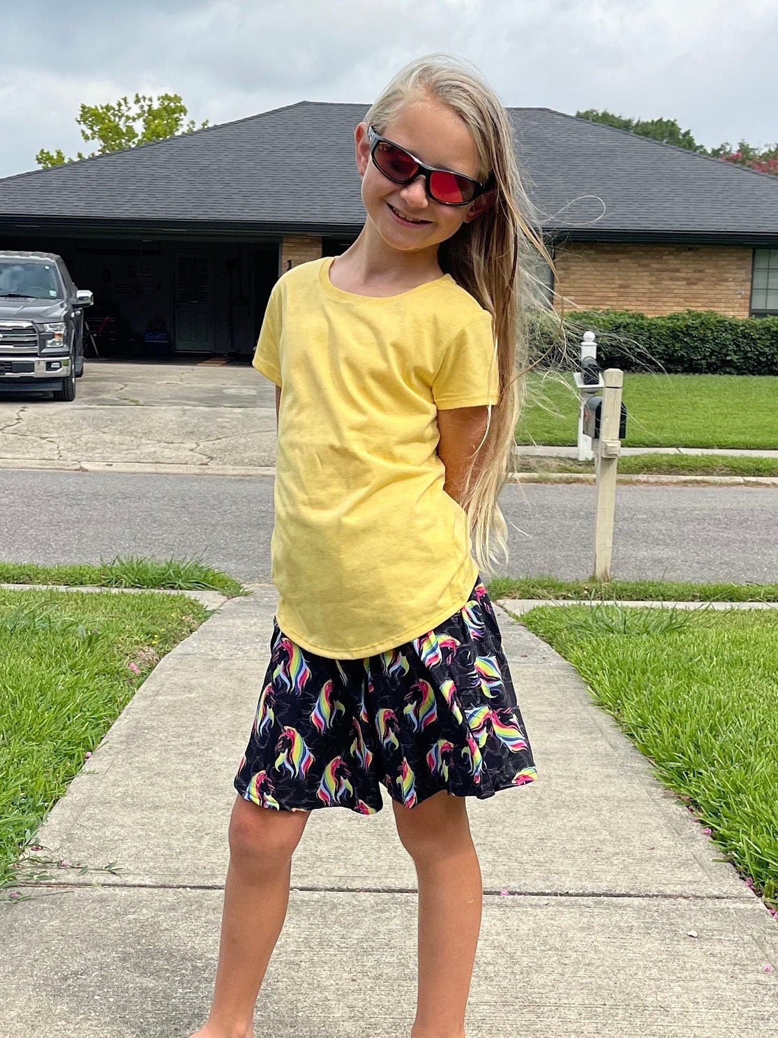 Rainbow Unicorn Twirl Skort