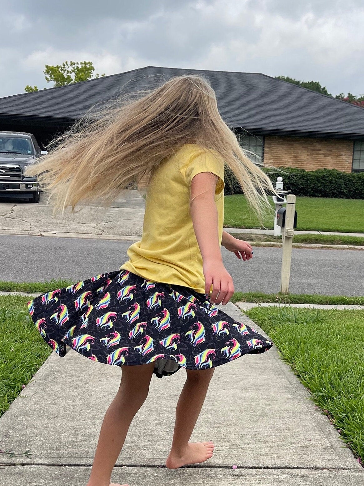 Rainbow Unicorn Twirl Skort