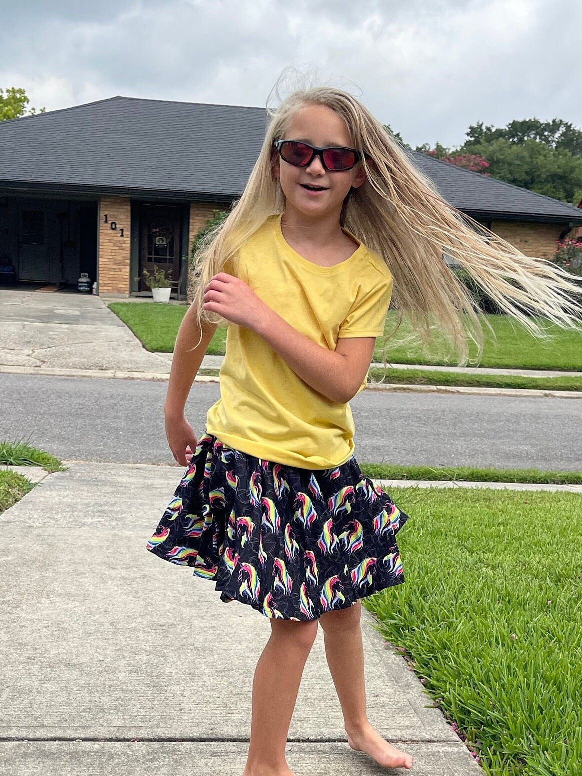 Rainbow Unicorn Twirl Skort