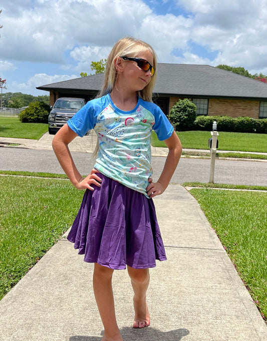 Purple Twirl Skort