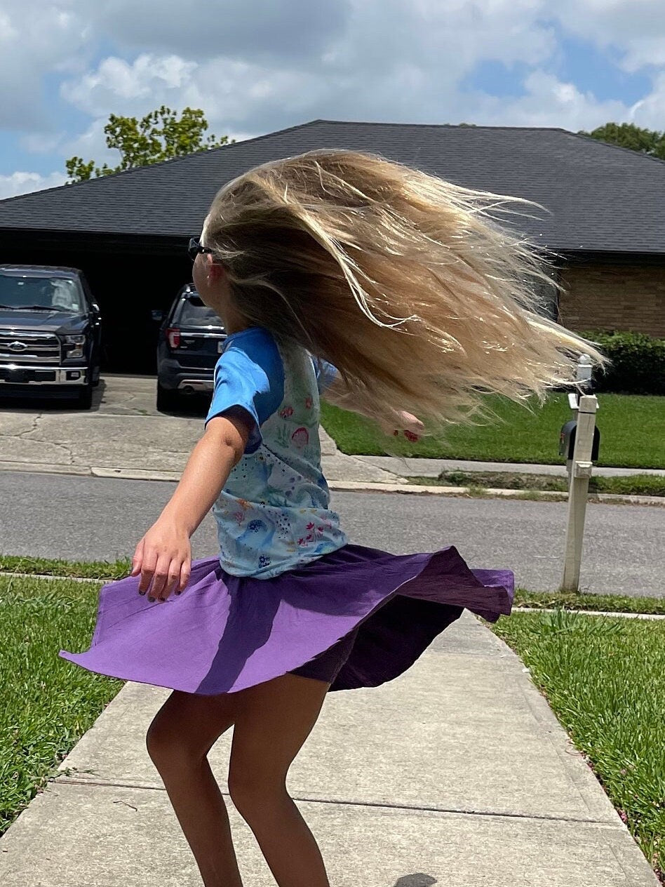 Purple Twirl Skort