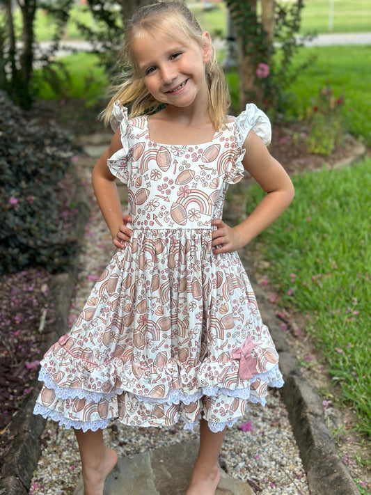 Lace and Ruffle Football Dress