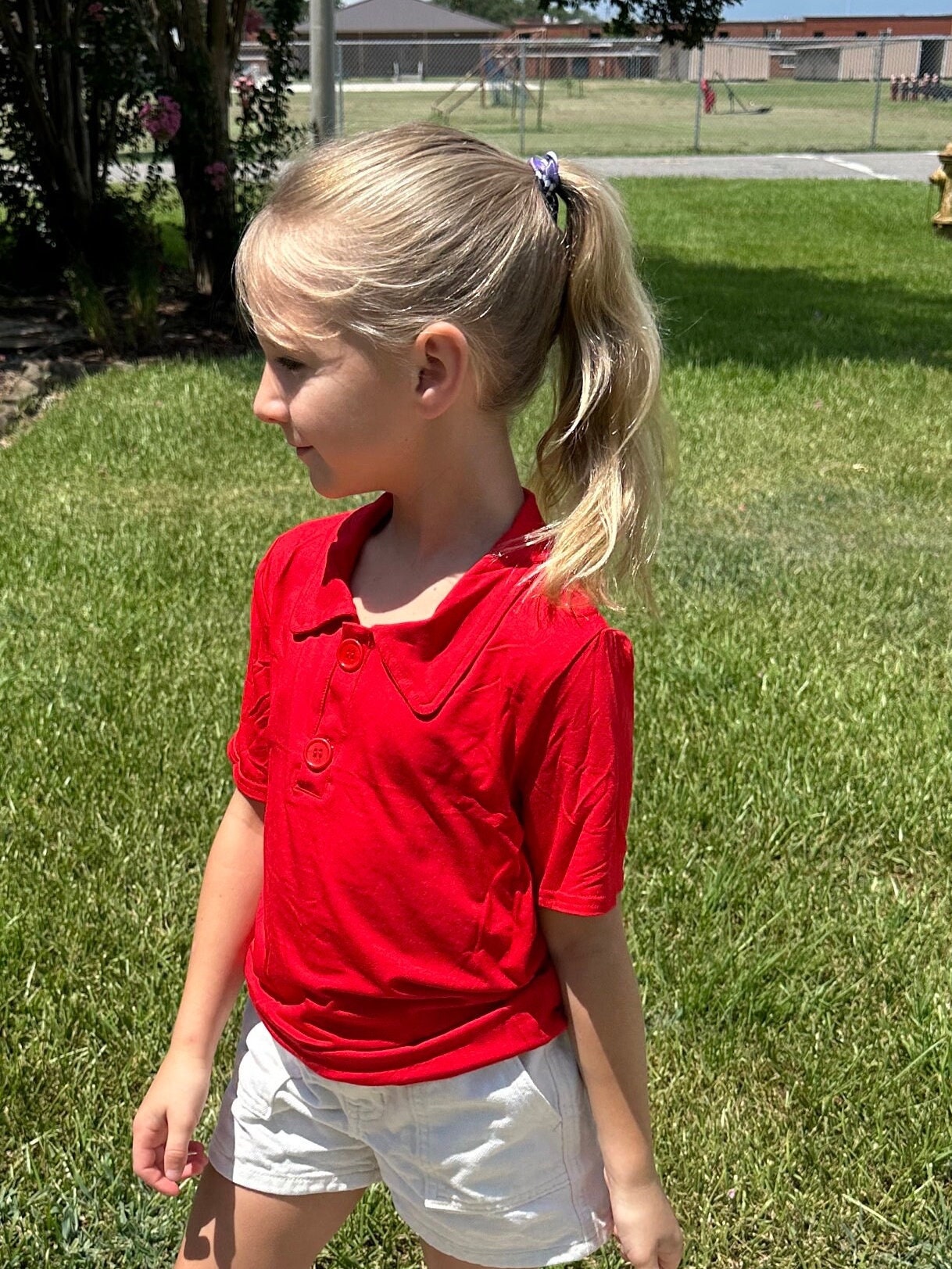 Red Bamboo school style polo shirt