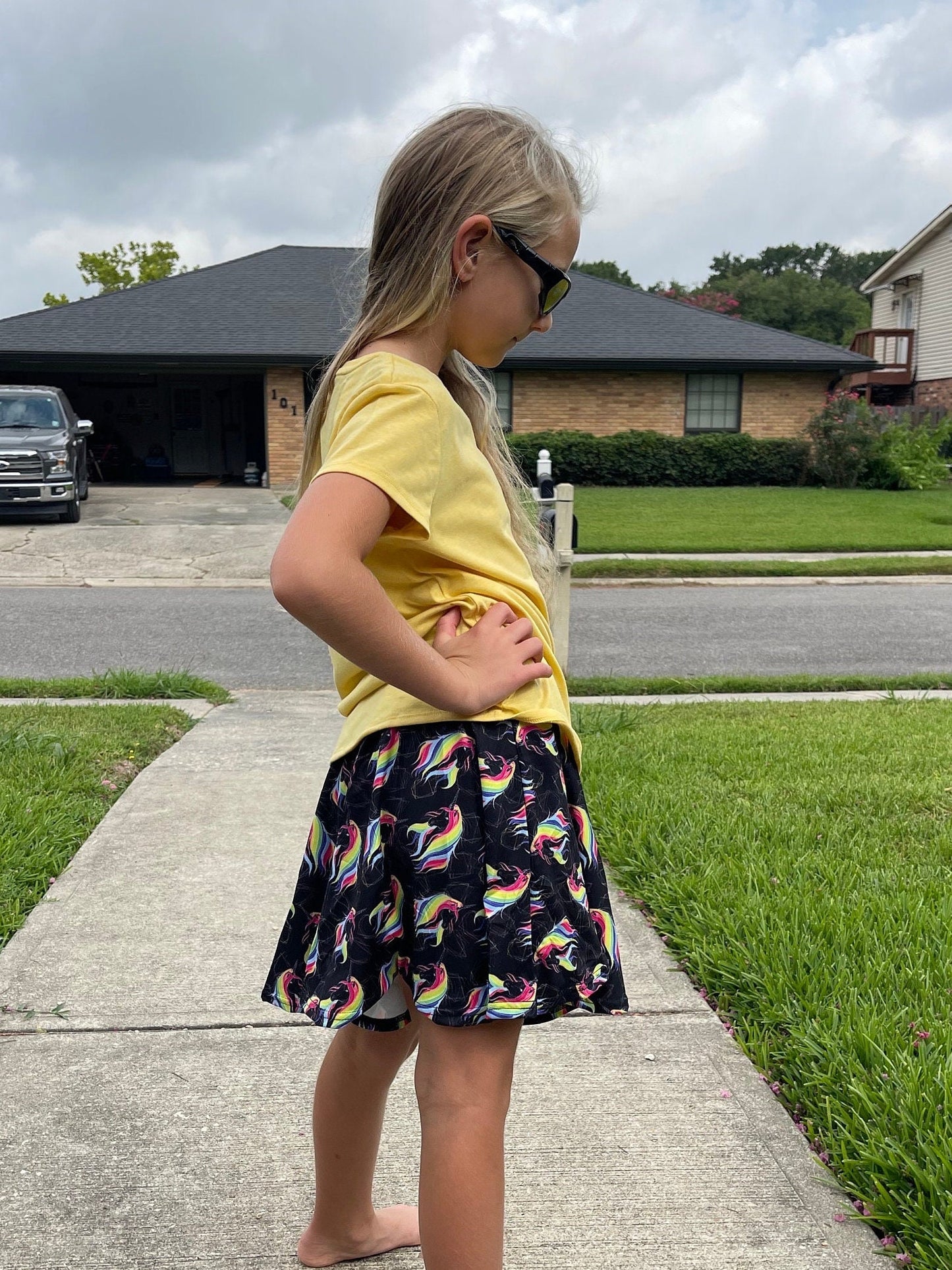 Rainbow Unicorn Twirl Skort