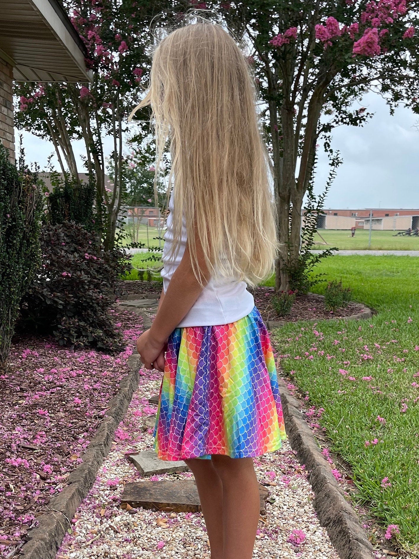 Mermaid scales Skort with shorts