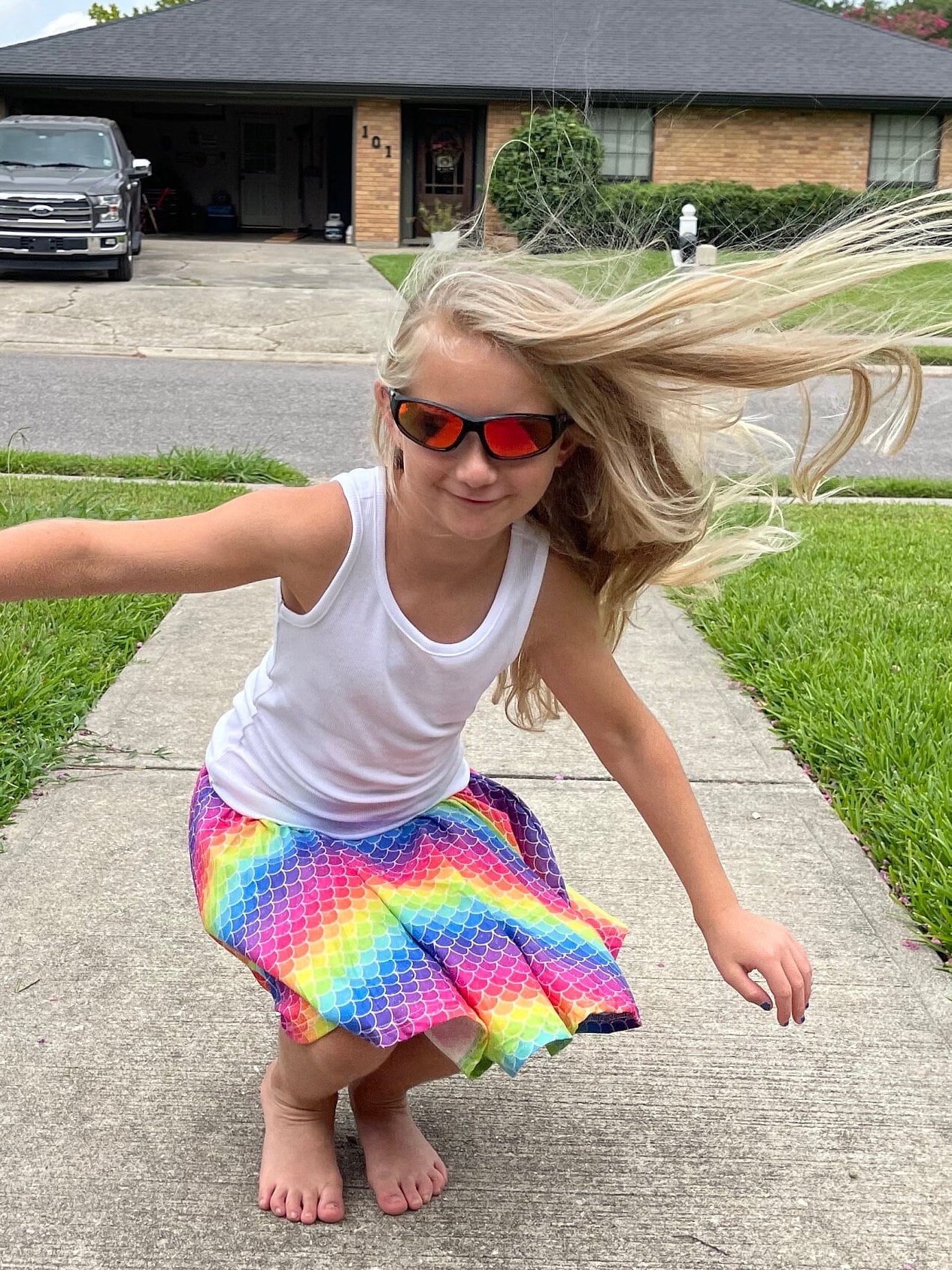 Mermaid scales Skort with shorts