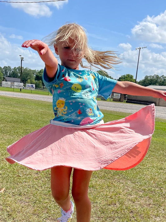 Coral Twirl Skort