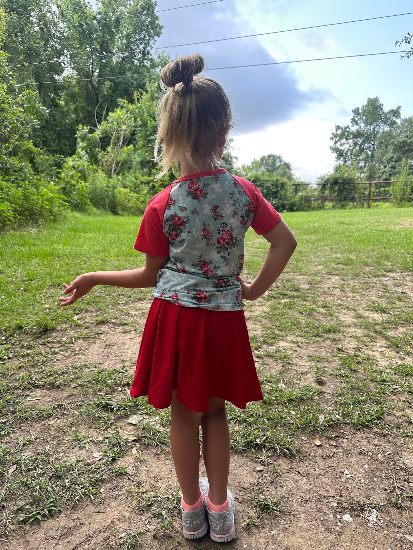 Red Twirl Skort