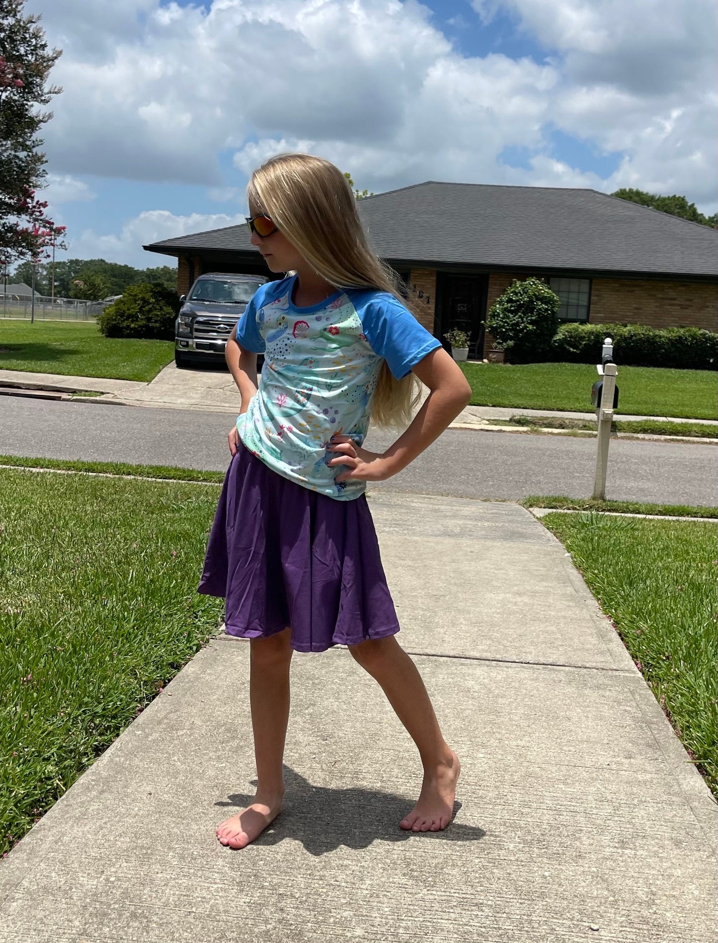 Purple Twirl Skort