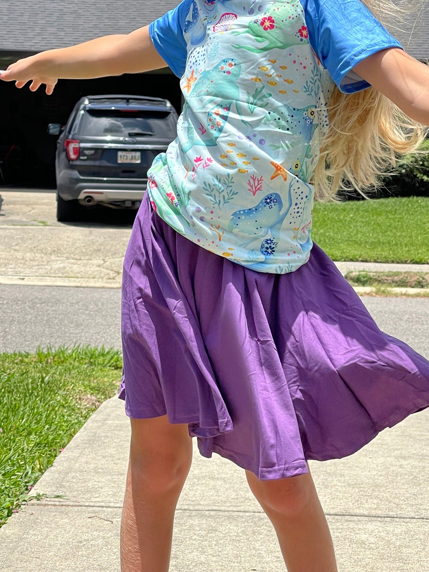 Purple Twirl Skort