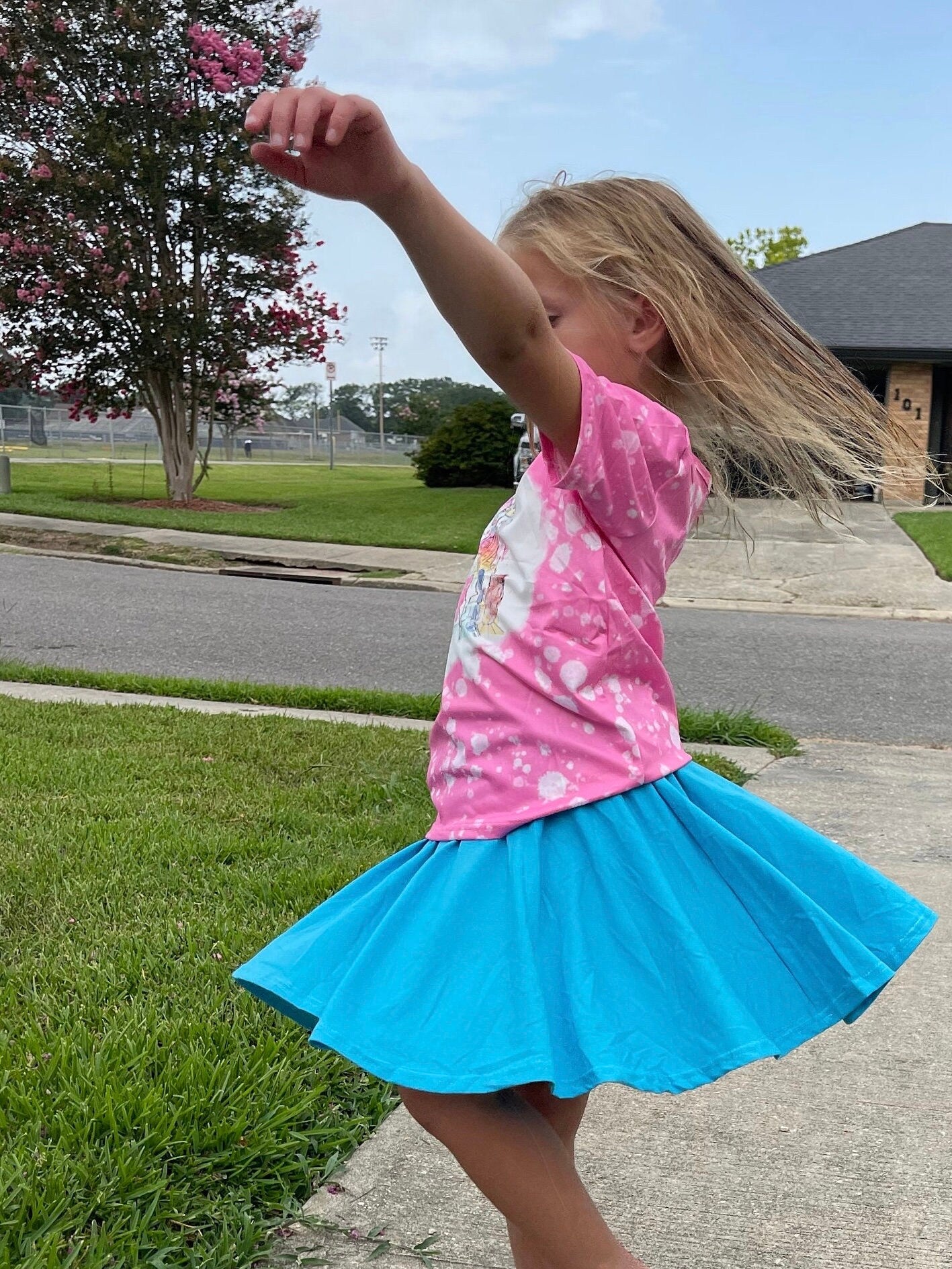 Teal Twirl Skort