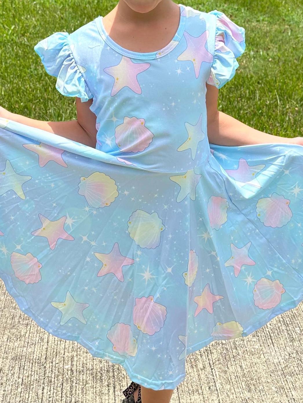 Sea shell twinkles twirl dress