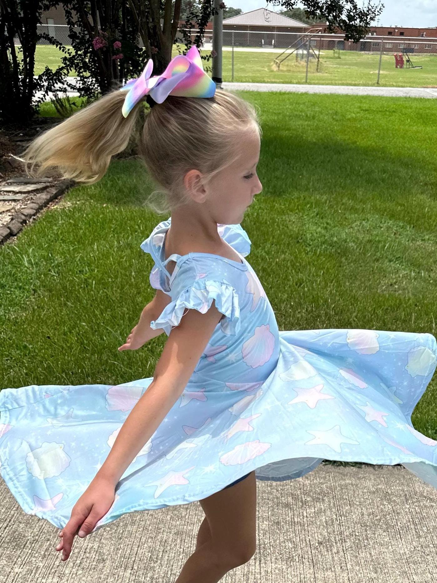 Sea shell twinkles twirl dress