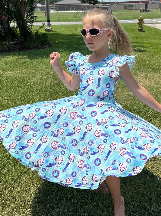 Ghost Super Hero Crossback twirl dress