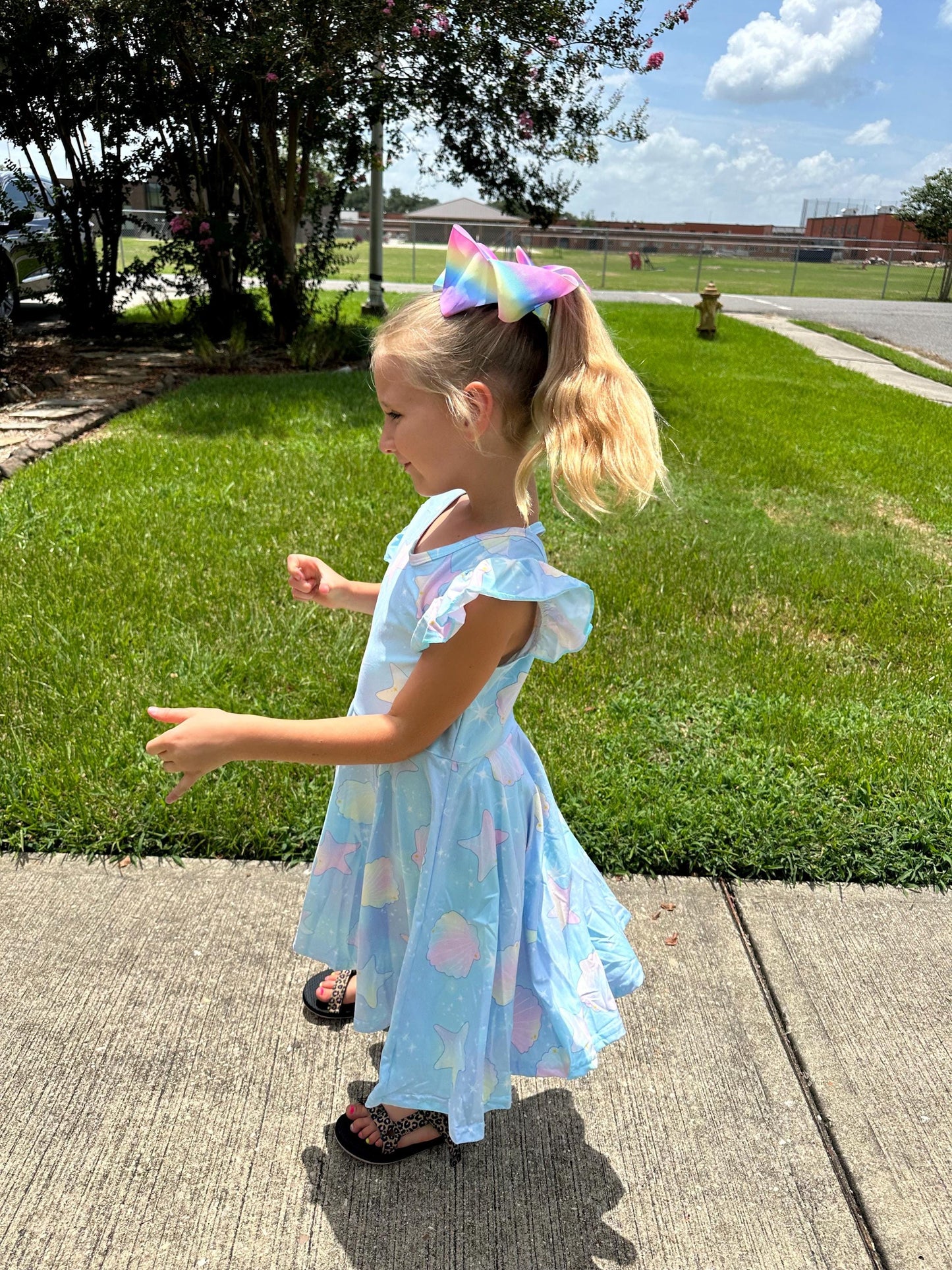 Sea shell twinkles twirl dress