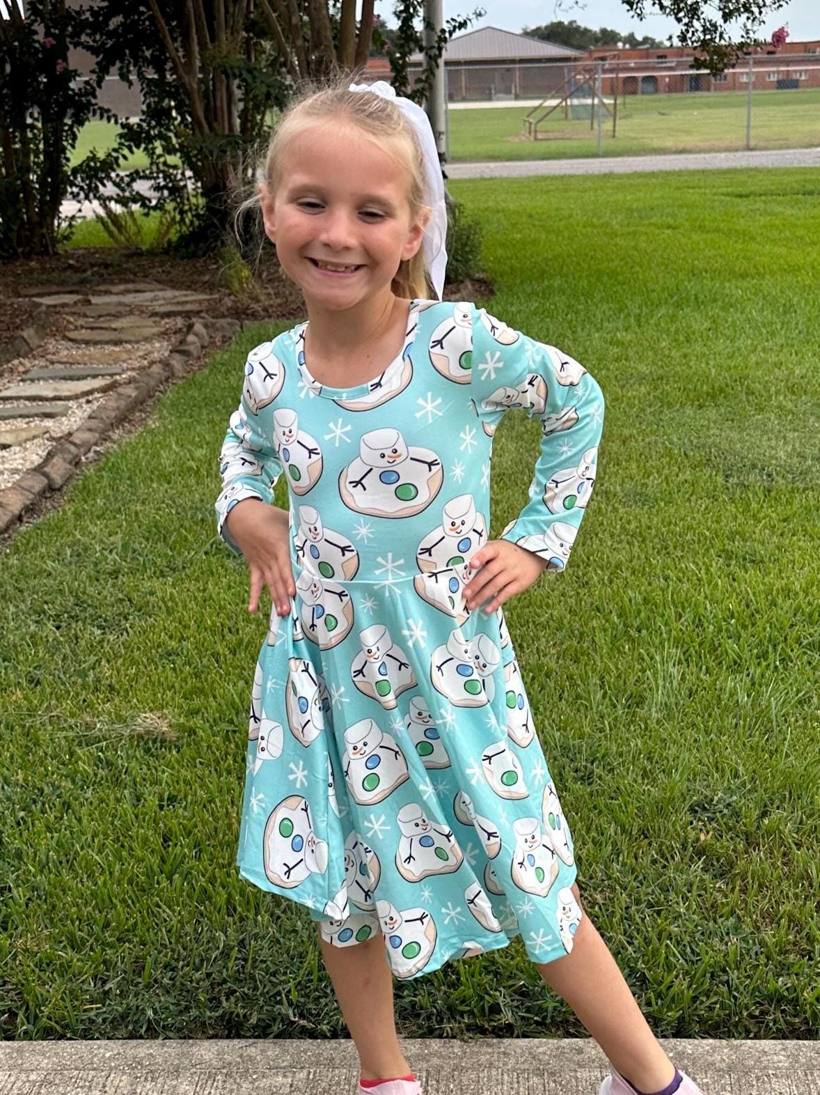 Marshmallow Cookie Twirl Dress