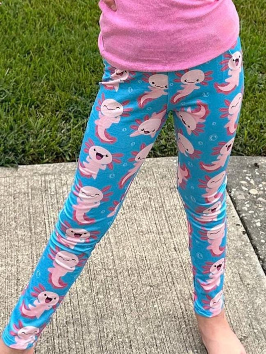 Pink Axolotl leggings