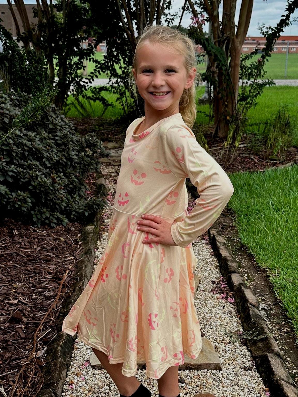 jack o lantern twirl dress with shorts