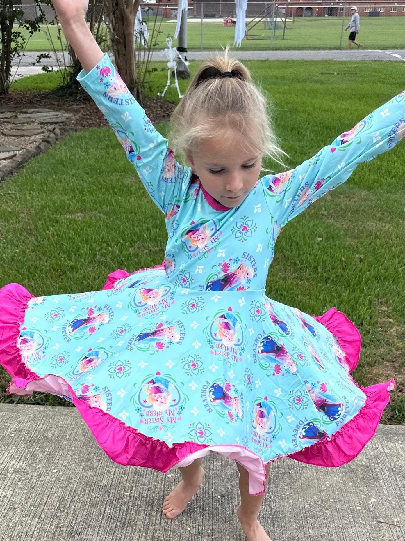 Ice Princesses Long Sleeve Twirl Dress