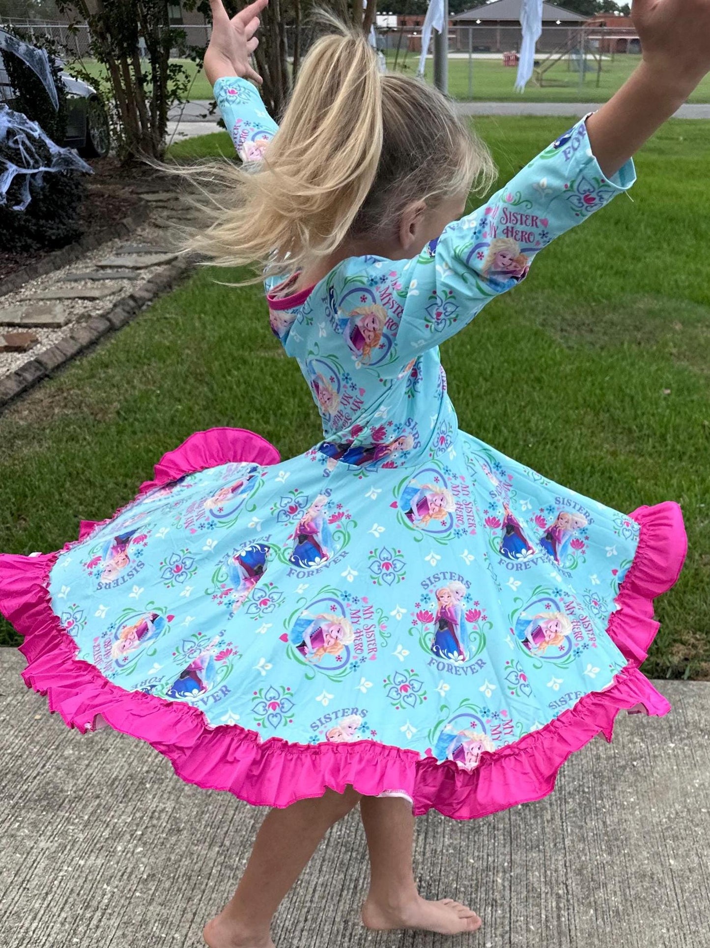 Ice Princesses Long Sleeve Twirl Dress