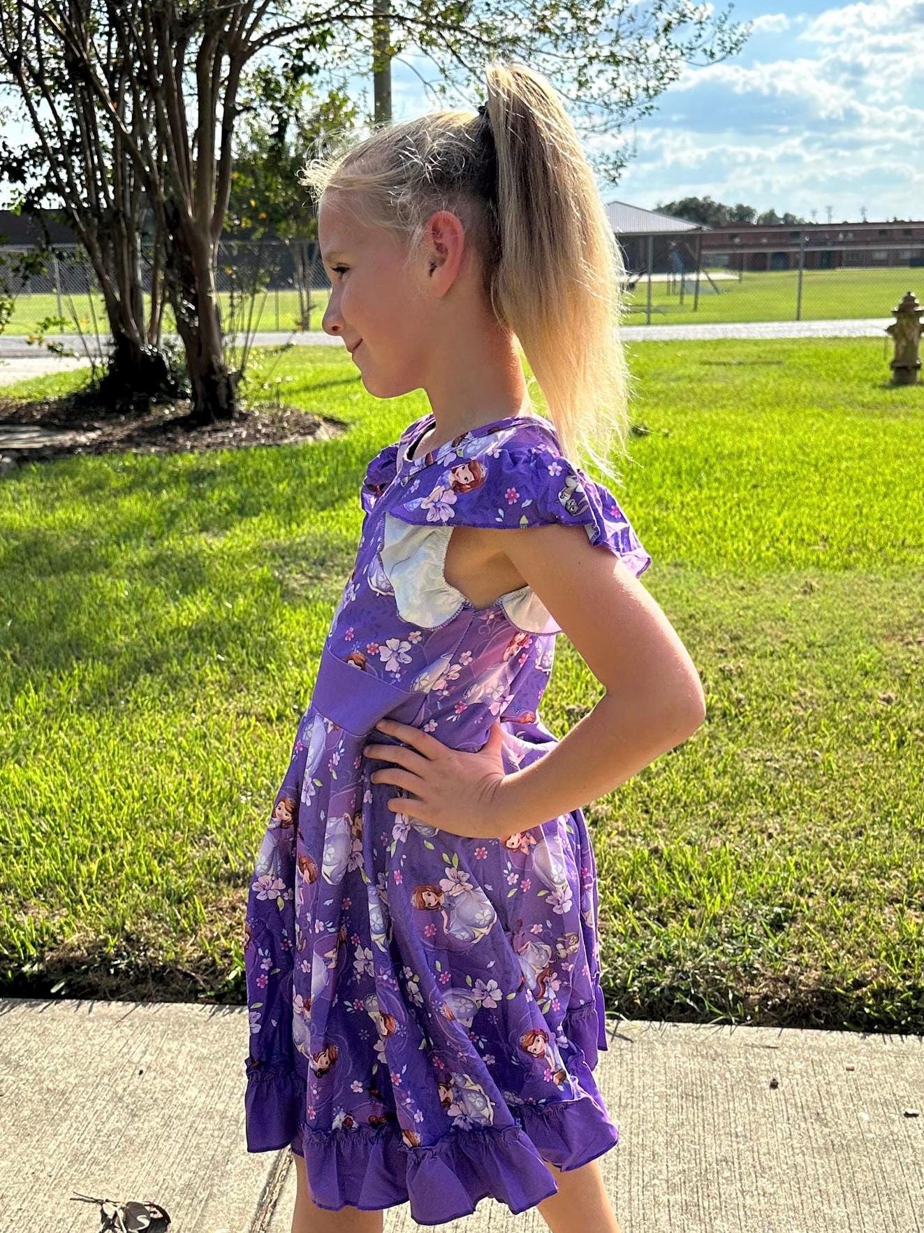 Royal Princess Bow Back Twirl Dress