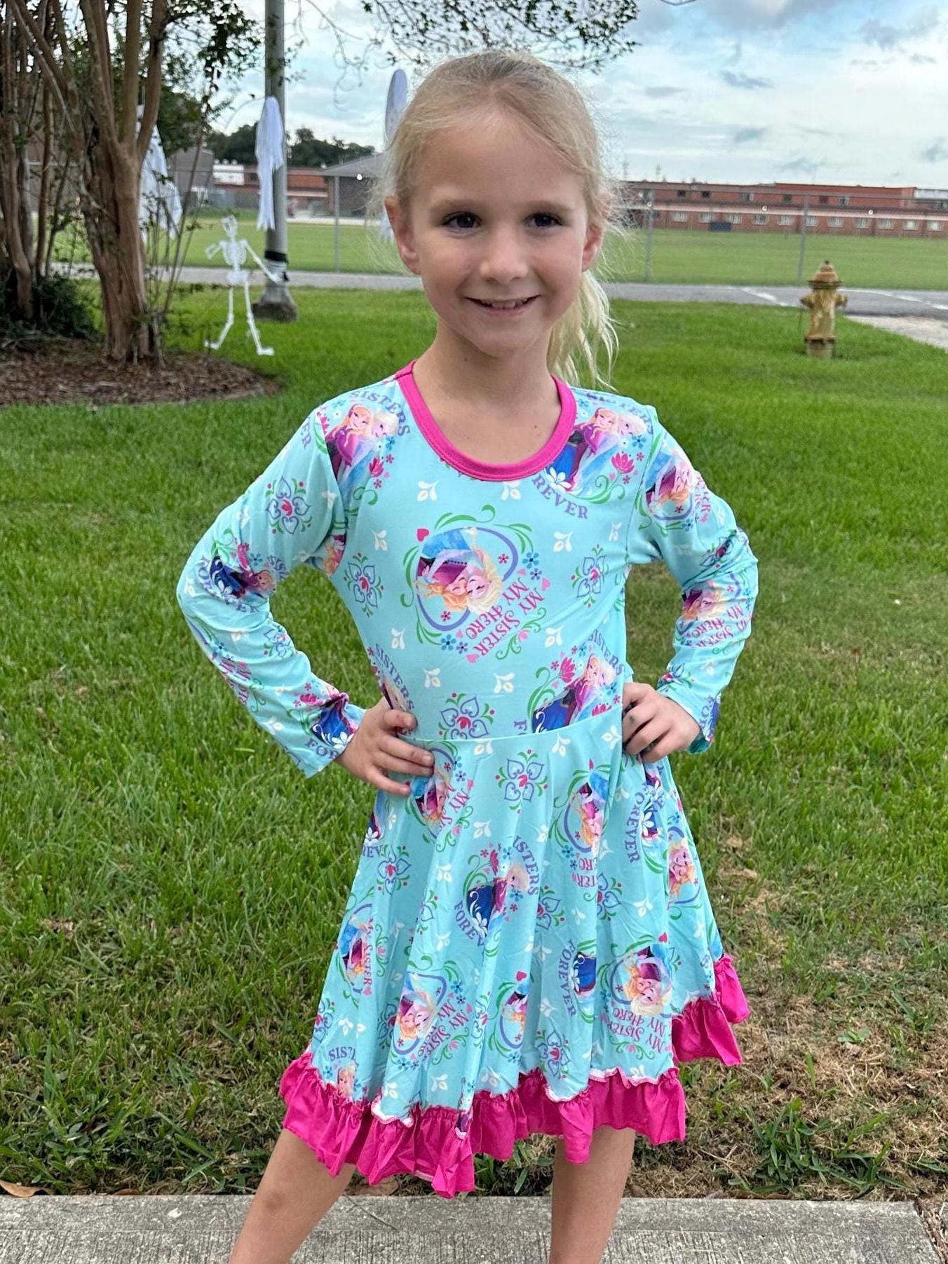 Ice Princesses Long Sleeve Twirl Dress