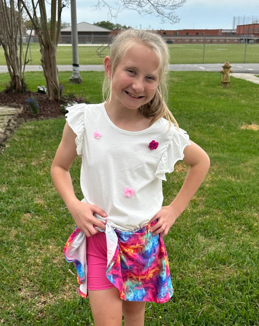 Rainbow Twirl Skort (attached shorts)