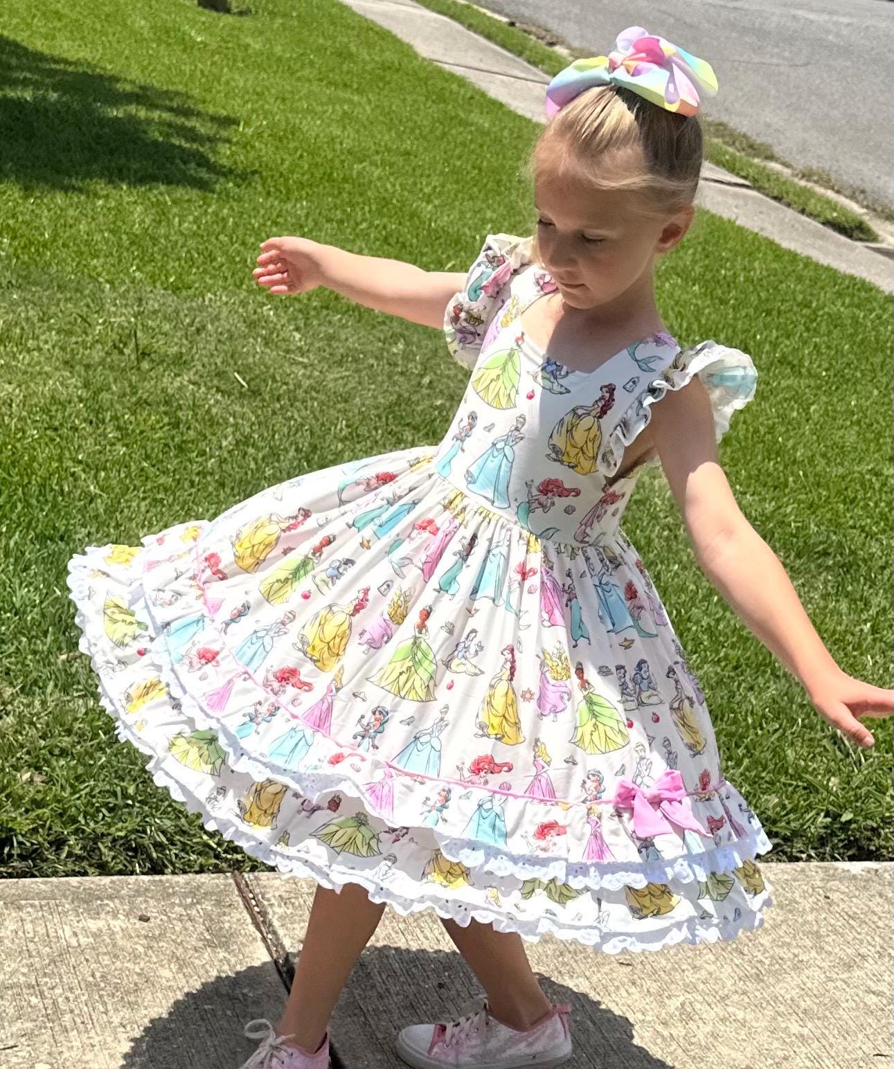 Princess Dreams Ruffle and Lace Twirl dress