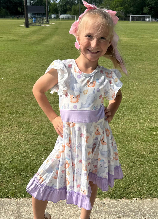 Magical Ocean Biw Back Twirl Dress