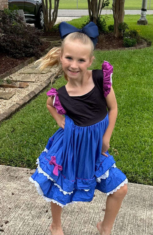 Ice Princesses Sister Ruffle and Lace Twirl Dress