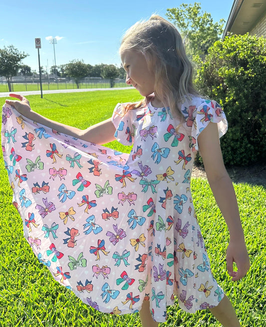 Princess Bows Bow Back Twirl Dress