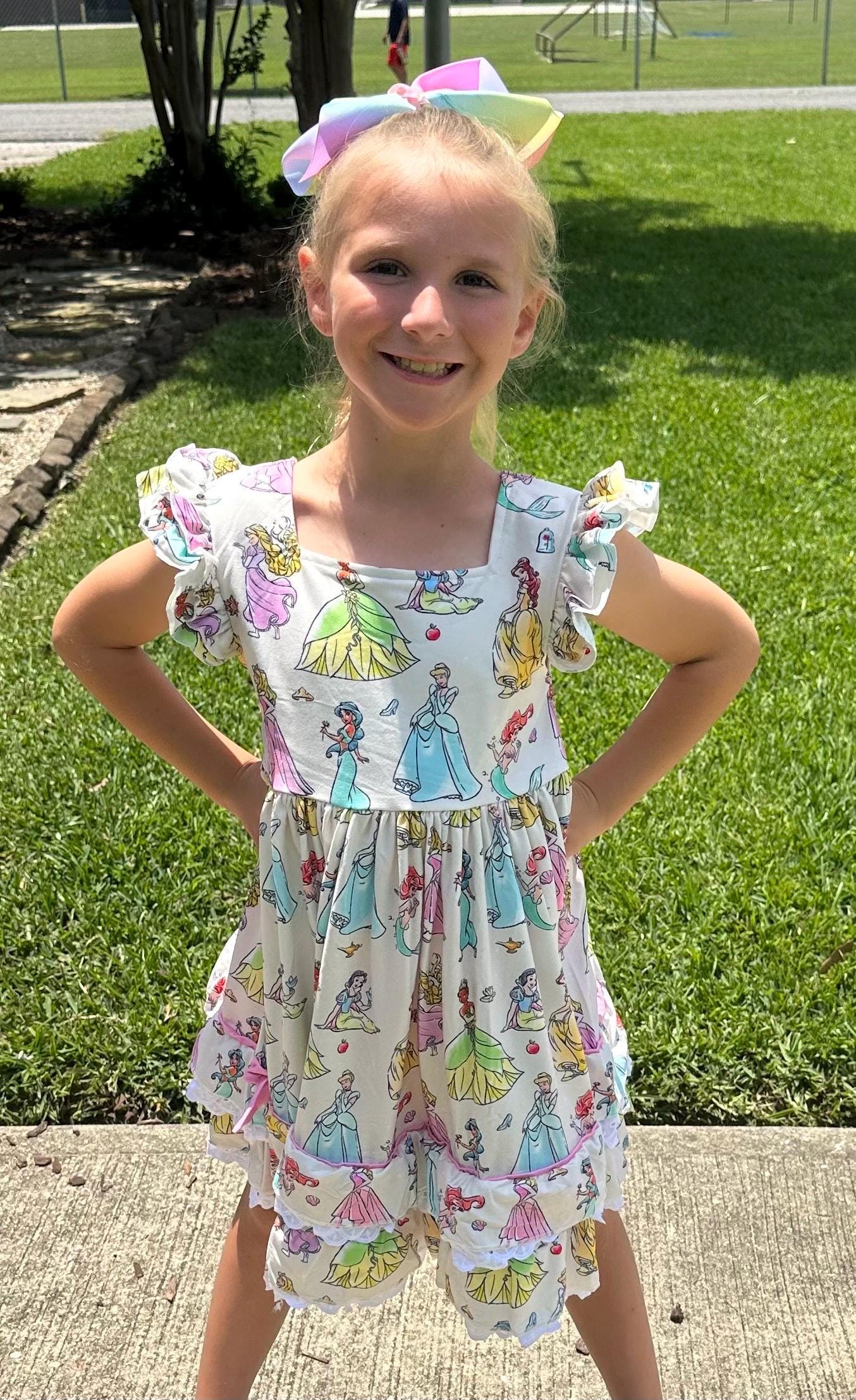 Princess Dreams Ruffle and Lace Twirl dress