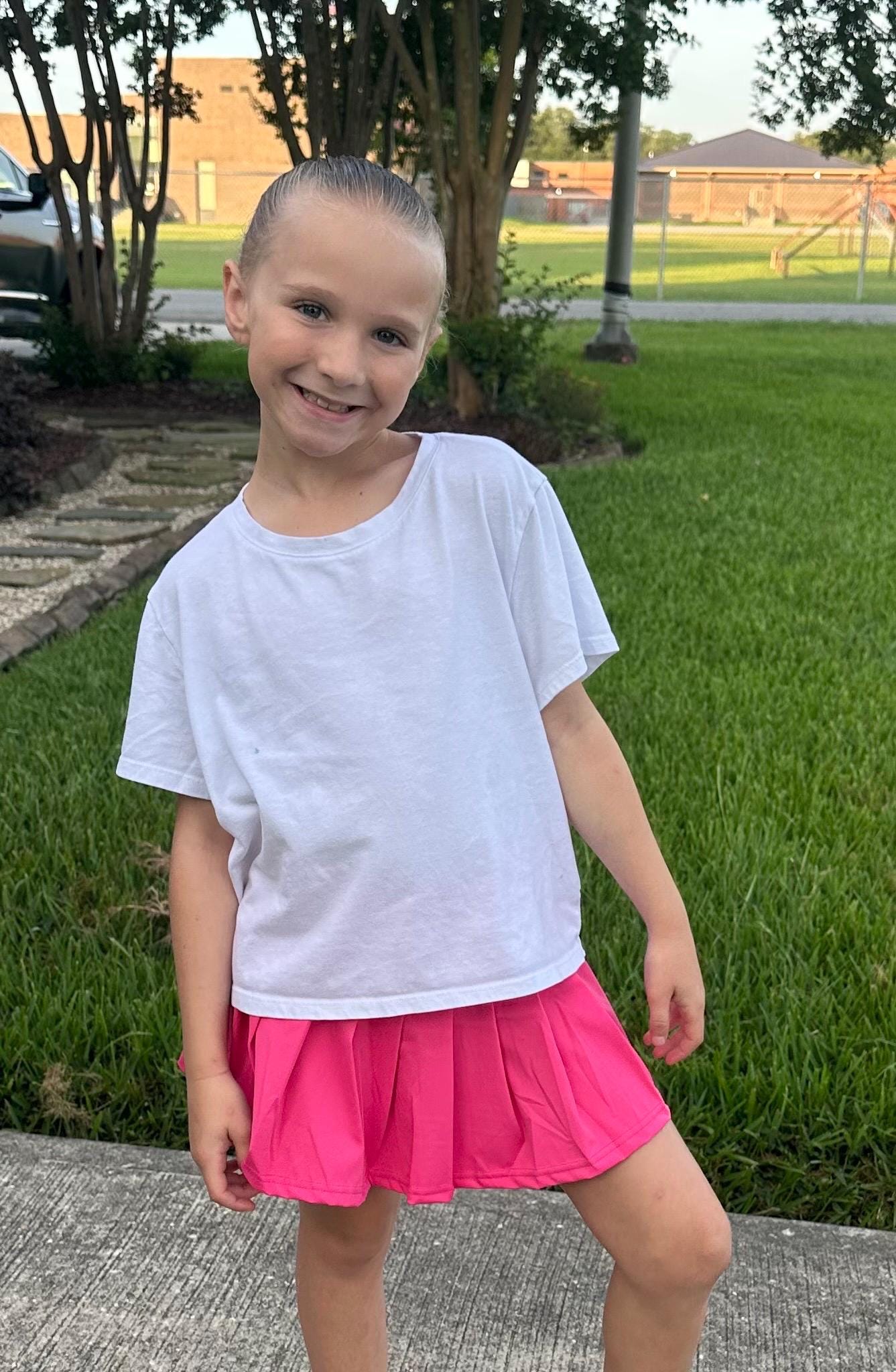 Pink Yoga Style Twirl Skort