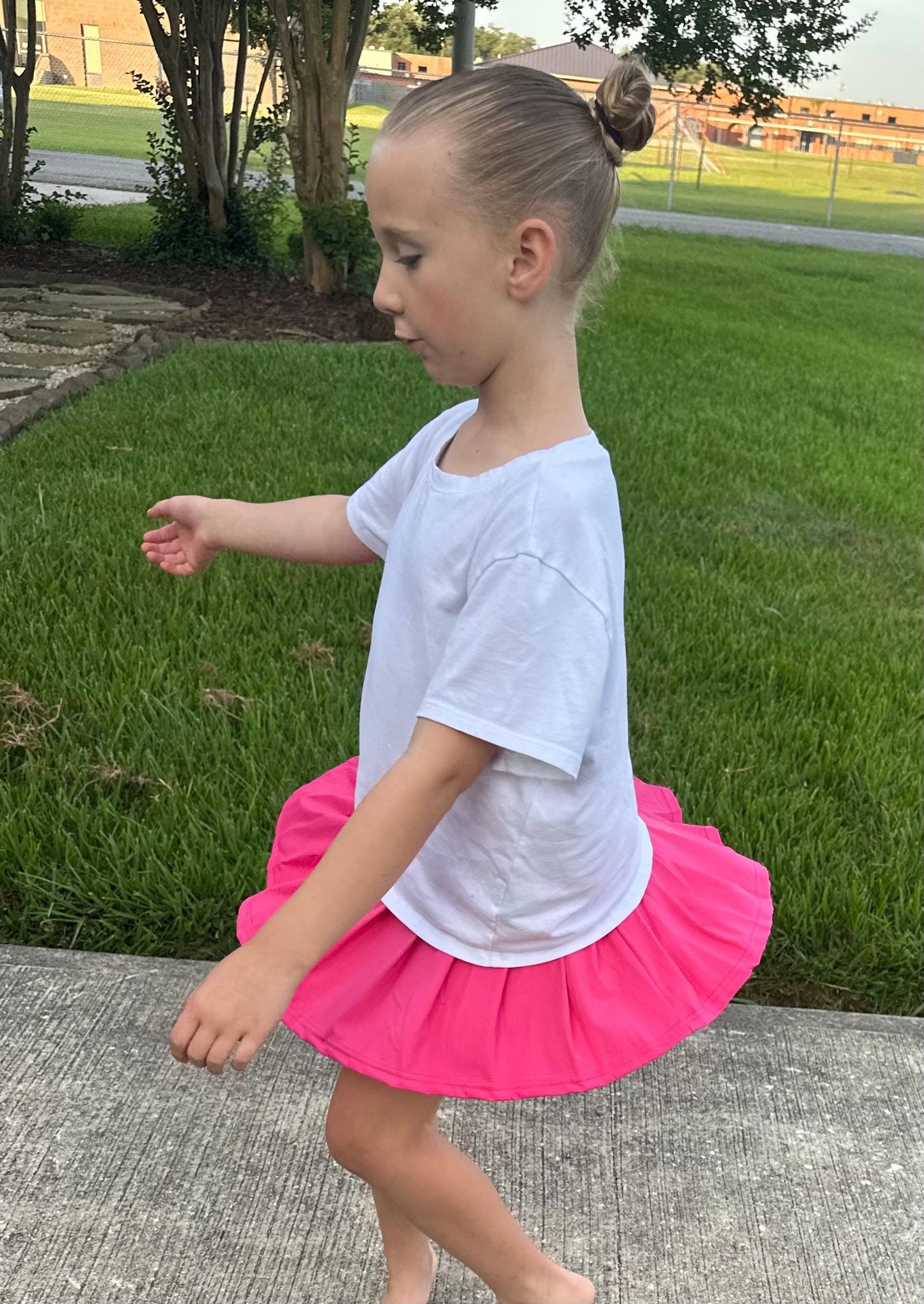 Pink Yoga Style Twirl Skort