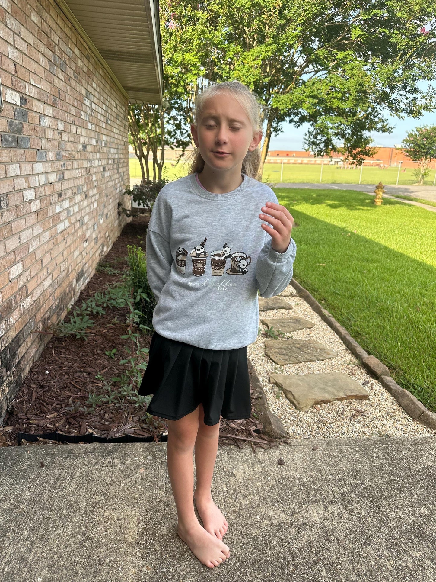 Black Yoga Style Twirl Skort