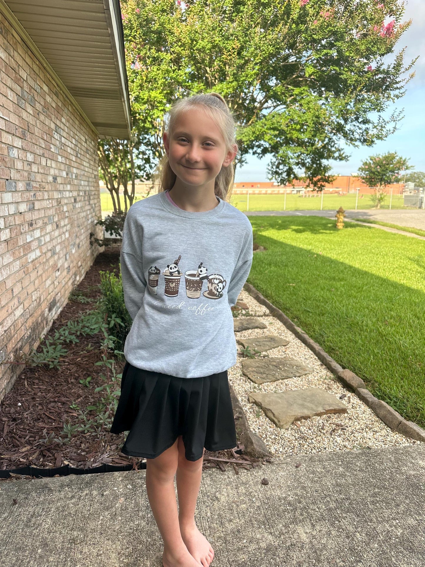 Black Yoga Style Twirl Skort