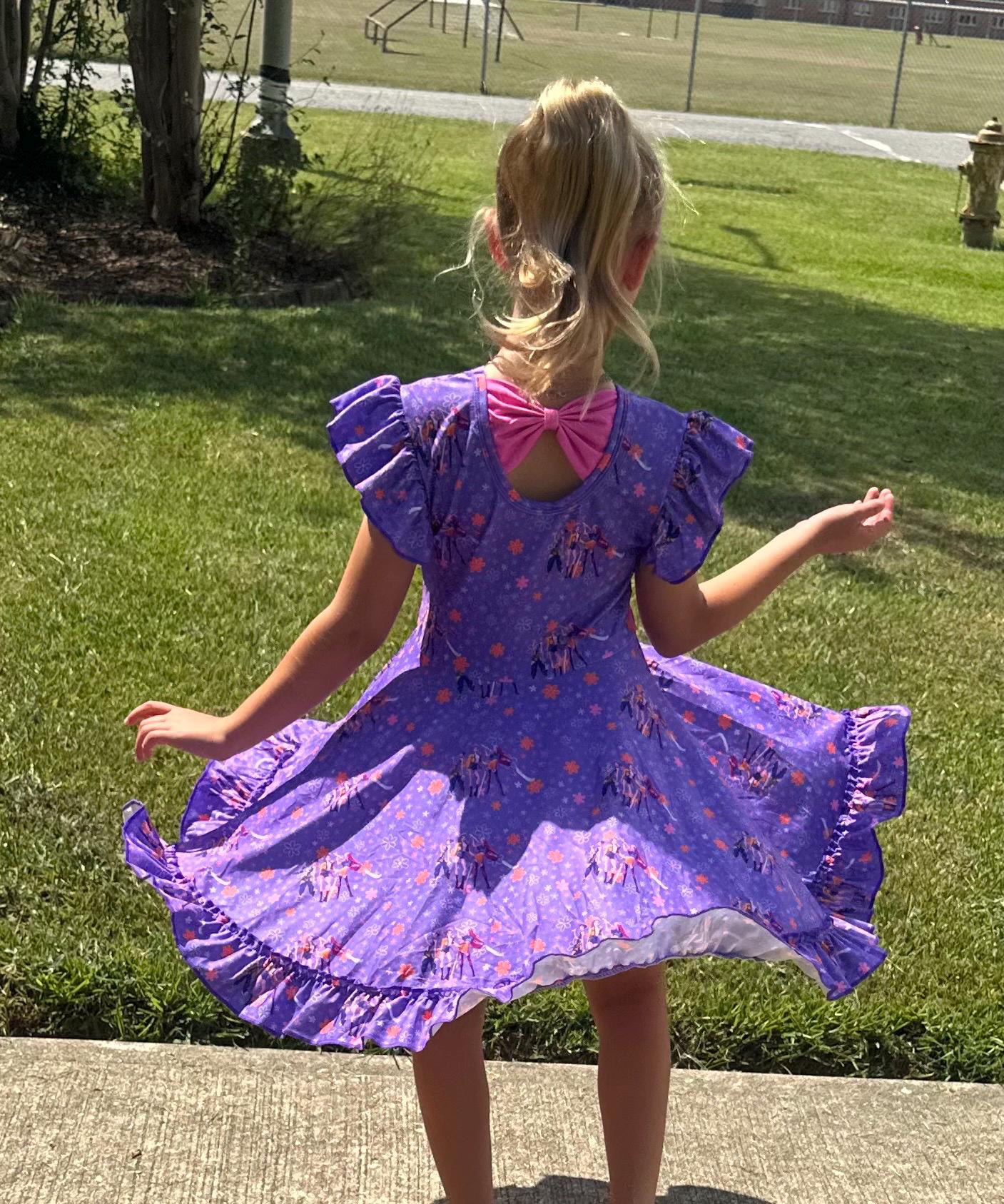 Demon Hunters Bow Back Twirl Dress