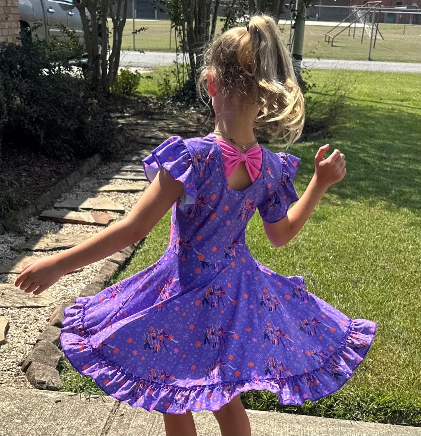 Demon Hunters Bow Back Twirl Dress